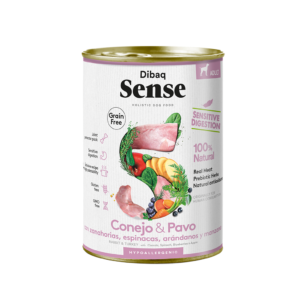 LATA WET SENSE CONEJO & PAVO 380GR