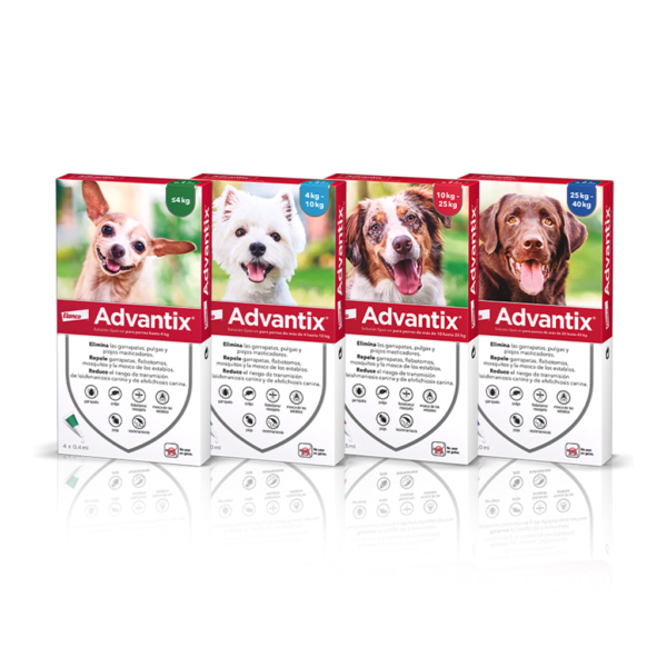 ADVANTIX PACK +25KG (4 pipetas x 4,0ml) - Imagen 2