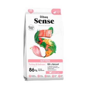SENSE CAT KITTEN PAVO&SALMON 1,5KG