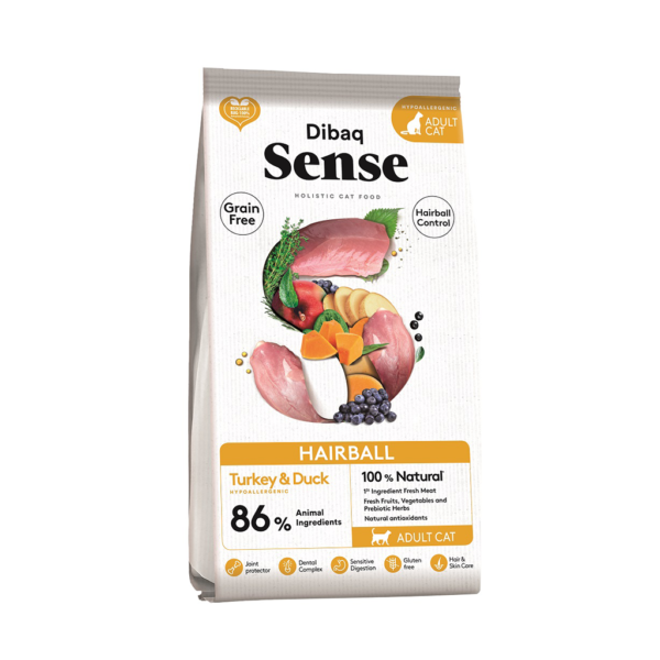 SENSE CAT HAIRBALL PATO&PAVO 1,5kg