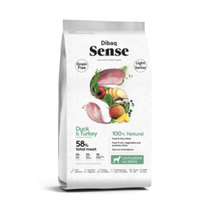 SENSE DOG PATO/PAVO *LIGHT&SENIOR* 2KG