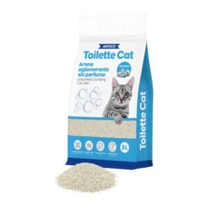 TOILETTE CAT ARENA AGLOMERANTE BENTONITA SIN PERFUME 5L