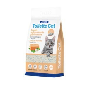 TOILETTE CAT ARENA AGLOMERANTE BENTONITA PERFUMADA JABON DE MARSELLA 10L