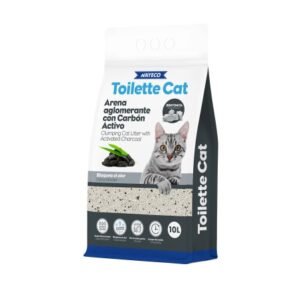 TOILETTE CAT ARENA AGLOMERANTE BENTONITA CON CARBON ACTIVO 10L