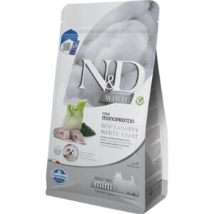N&D DOG WHITE LUBINA, HINOJO Y ESPIRULINA ADULT MINI 2KG