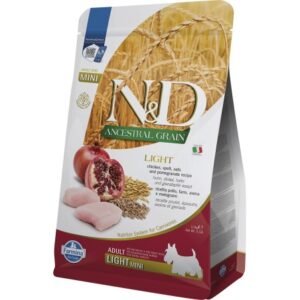 N&D DOG ANCESTRAL GRAIN LIGHT-POLLO Y GRANADA ADULT MINI 2,5KG