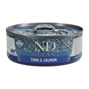 N&D CAT OCEAN ATUN & SALMON 70GR