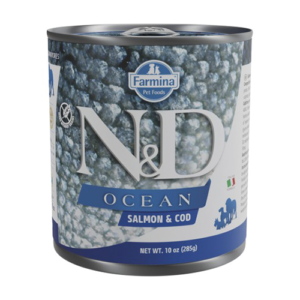 N&D DOG OCEAN SALMON & BACALAO 285GR