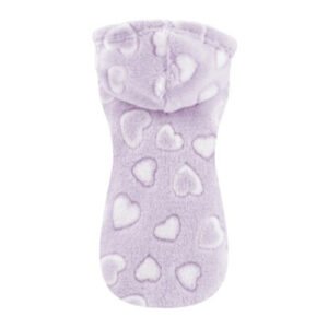 SUDADERA CON CAPUCHA CORAZON LILA