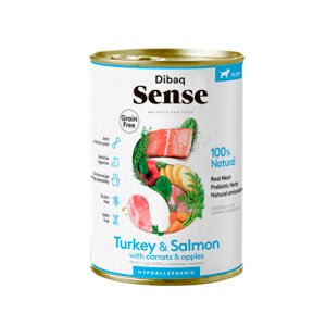 LATA WET SENSE PUPPY SALMON Y PAVO 380GR