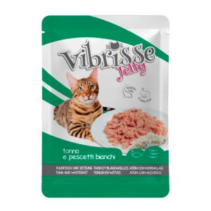 VIBRISSE GATO POUCH ATUN CON PESCADO BLANCO EN GELATINA 70g