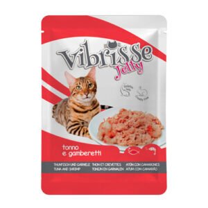 VIBRISSE GATO POUCH ATUN CON CAMARONES EN GELATINA 70g