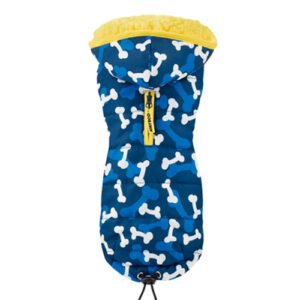 CHAQUETA CON CAPUCHA CAMUFLABONES AZUL